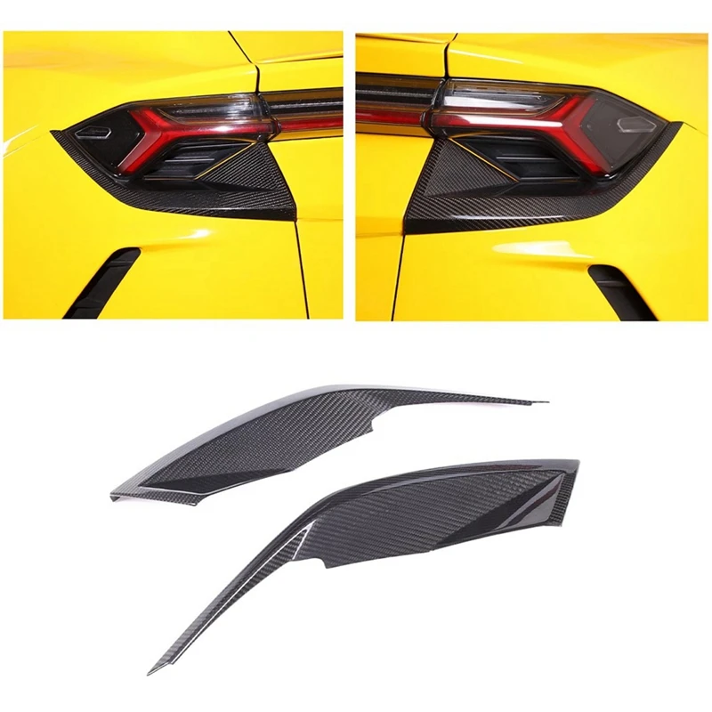 

Dry Carbon Fiber Tail Light Frame Rear Lamp Trim Sticker Accessories For Lamborghini URUS 2018-2021