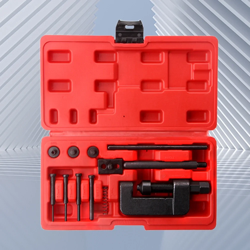 

Aerospace Cr-Mo Chain Tool Kit: 13PC O-Ring Breaker/Riveter | ISO9001 & Heavy-Duty Anti-Corrosion | Moto/Bike