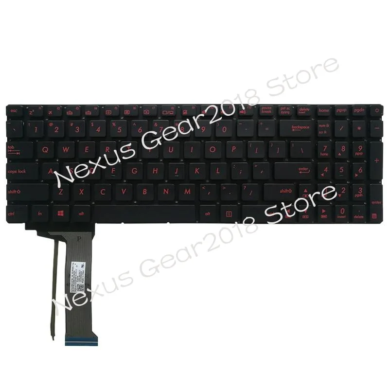 Новая клавиатура для ноутбука США с подсветкой для Asus GL551 gl551j gl551jk gl551jm GL551JW gl551jx серебристая/красная