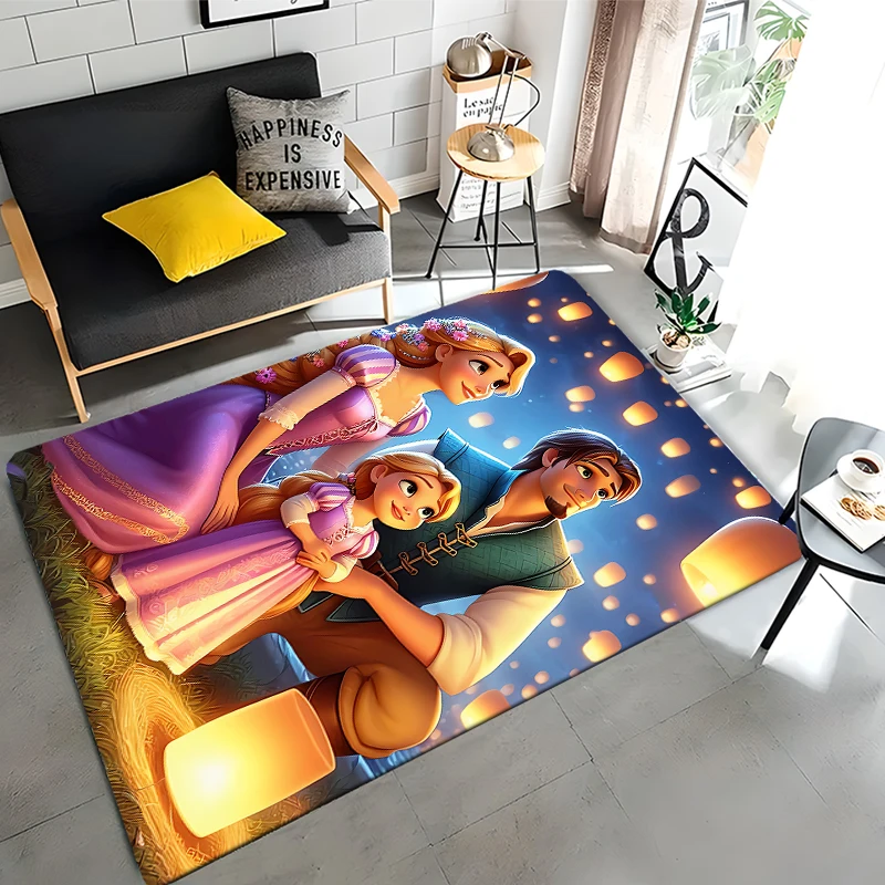 Disne Movie aggrovigliato Rapunzel Princess Pattern tappeti tappetini da gioco per camera da letto tappeto tappeto per soggiorno tappetino per