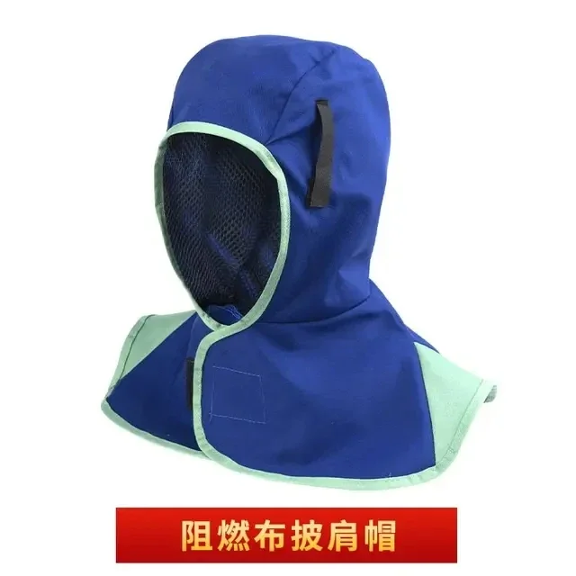 Full Protective Welding Hood Washable Breathable Welding Neck Cover Flame-Retardant Protective Welding Cap for Welder