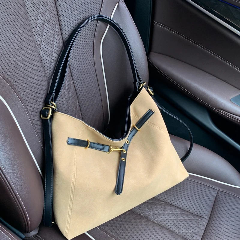 

Large Capacity Women Nubuck PU Leather Handbags Tote Bags Casual Female Shoulder Shopping Bag Fashion Ladies Big Messenger Bag