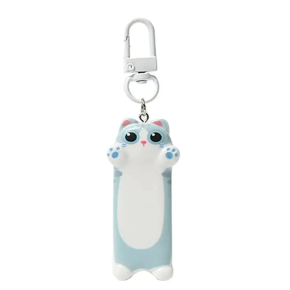 Trendy Pendant Cute Cat Keychain Bag Decoration Accessories Animal Key Ring Plastic Cartoon Cat Hanging Ornament Collection