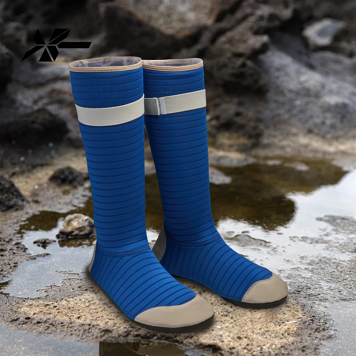 メンズ ハイチューブ ビーチシューズ ダイビングシューズ シュノーケリングシューズ 滑り止め 水泳シューズ 耐久性のある伸縮性のある速乾性 快適で通気性のある