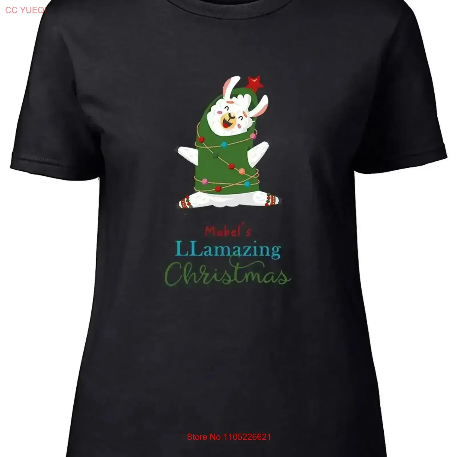

Персонализированная рождественская женская футболка Llamazing, забавная рождественская женская футболка с ламой, винтажная стильная мягкая дизайнерская одежда слегка