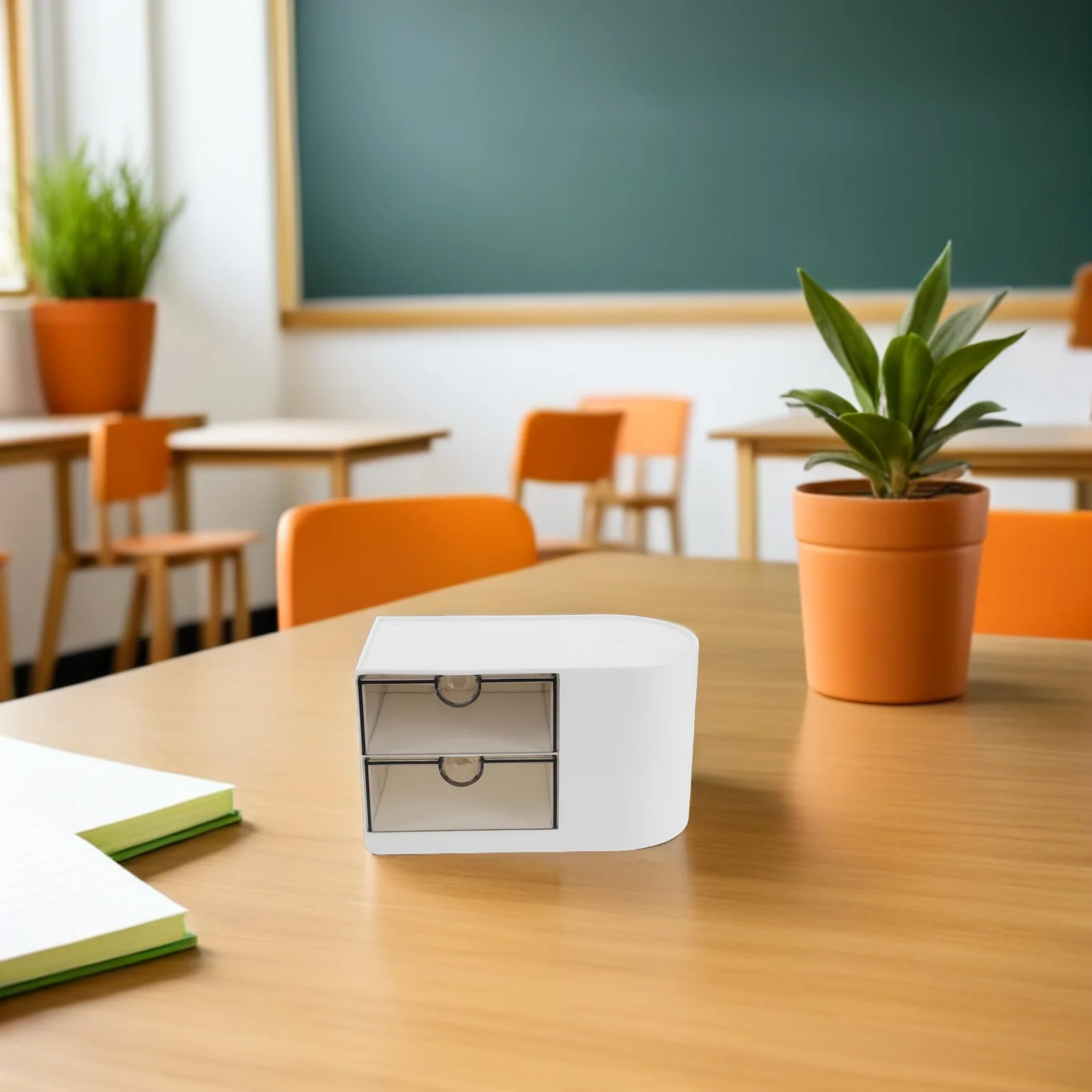 

Plastic Desk Organizer with Drawers Transparent Stationery Storage Container for Efficient File Management Stationery Organizer