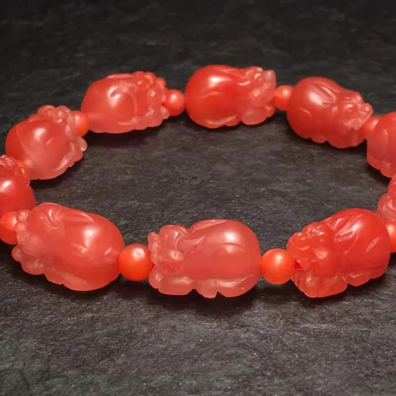 Factory Baoshan Pixiu Bracelet Clean and No Miscellaneous Color Rosy