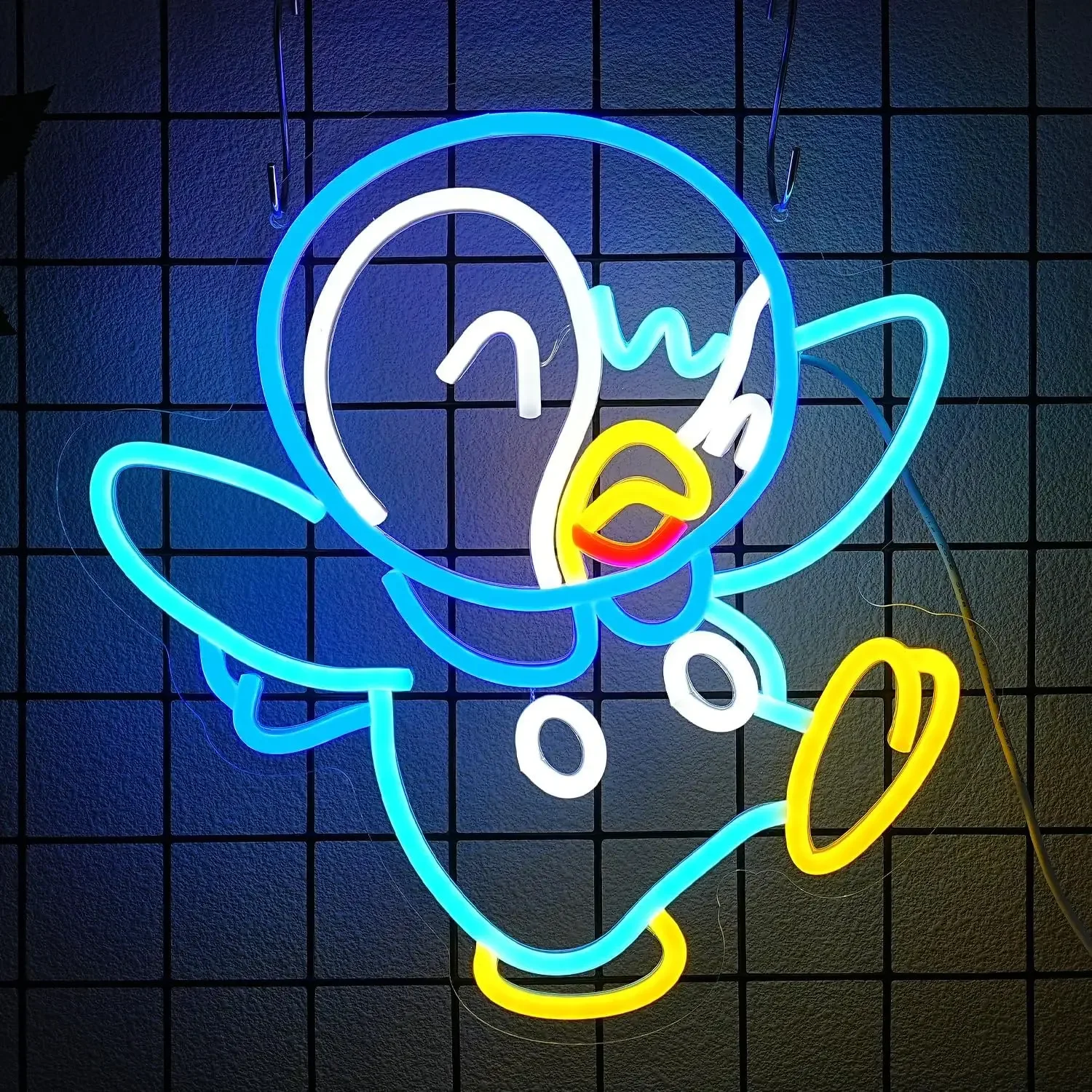 Cute Cartoon Duck Neon Sign Colorful Animal LED Wall Art USB Powered Glow Lamp Kids Room Decor Novelty Gift Hanging Light