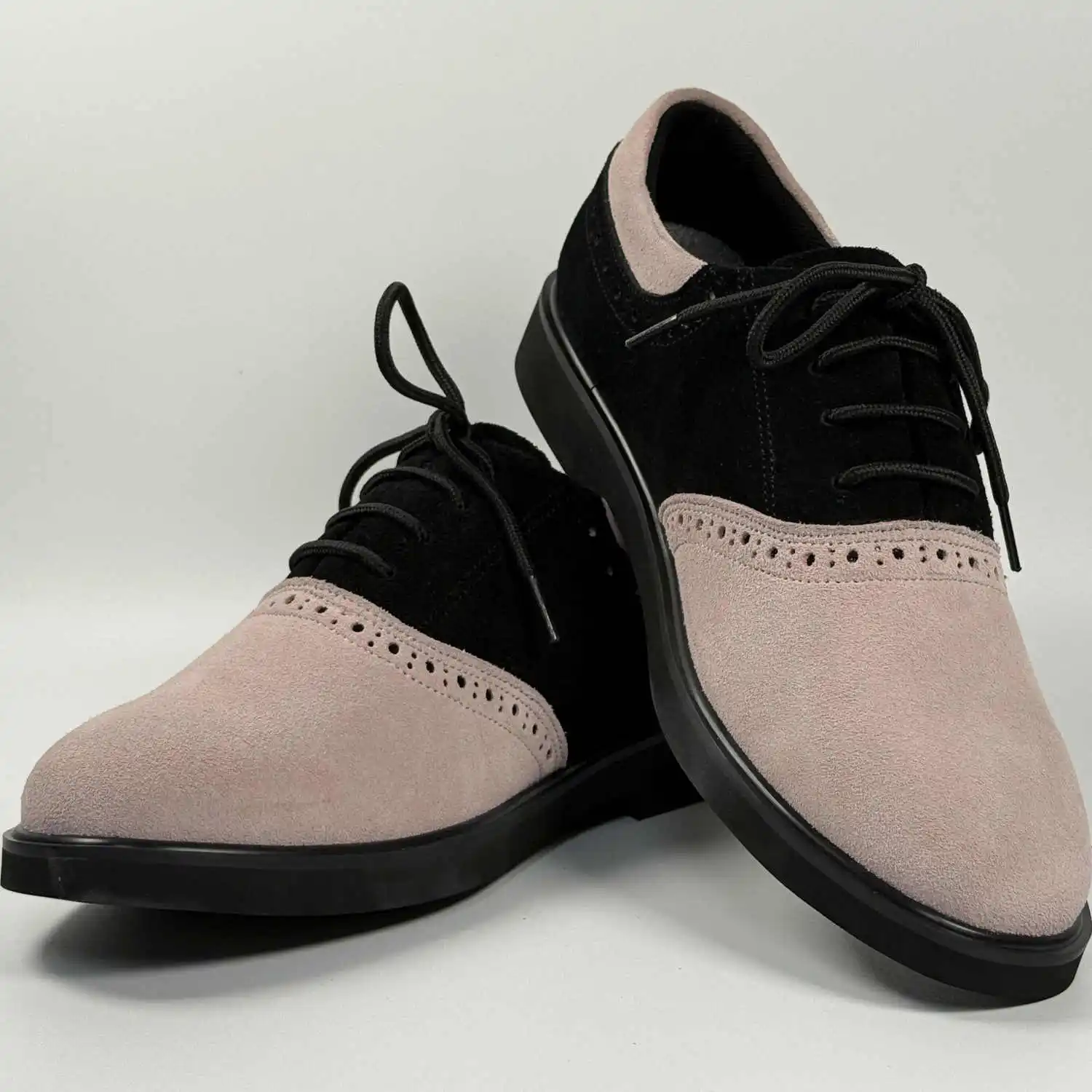 

Europe Trend COOL DANCE Brown Pink and Black Double Colors Shoe Suede Hip Hop Popping Locking Funky Shoes in OrientTown CU026