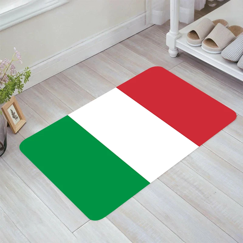 Italy Flag Floor Mat Home Doormat Entrance Door Rugs Carpets Aesthetic Room Decoration Balcony Kitchen Carpet Foot Rug Mats Bath