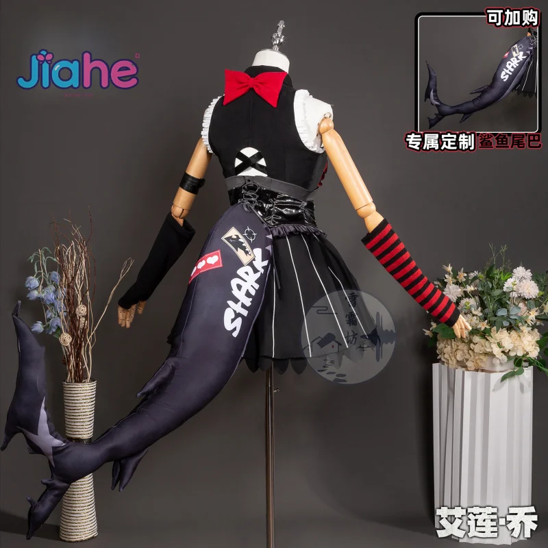 gioco-zenless-zone-zero-ellen-joe-costume-cosplay-parrucca-coda-copertura-in-vita-abito-da-ragazza-uniforme-gotica-abito-natalizio-di-halloween