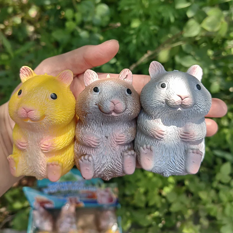 Anti-Stress Toy Cute little hamster Squeeze Fidget Toys Tpr Squishy Anti Stress Funny Stress Relief For Kids Adults Gift J178