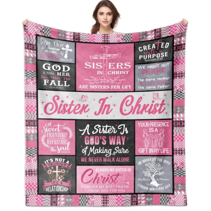Manta de regalo para mujer de la hermandad cristiana, regalos cristianos para hermanas y amigos, regalos religiosos para hermanas