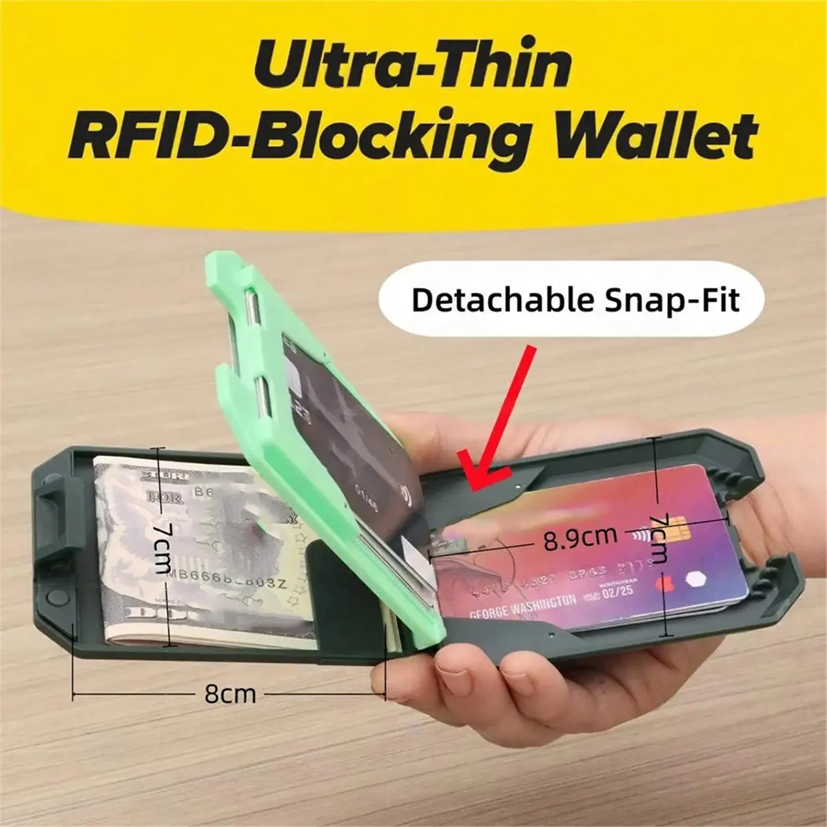 Wallets RFID Blocking Wallet for Men with Removable Money Clip - Slim, Secure and Anti-Crush