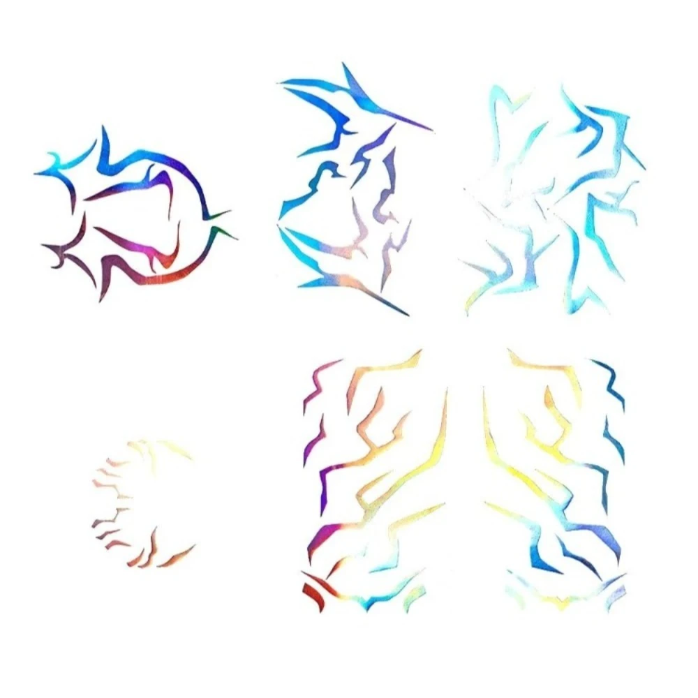 

2025 Rumi Laser Tattoo Stickers, Tech Anime Cosplay Reflective Face Stickers for Stage Makeup