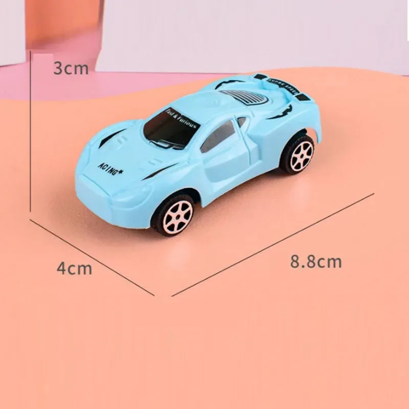 Simulation of Children\'s Inertial Car Plastic Durable Pull Back Racing Inertia Toy Car Mini Cartoon Car Toy Boys Christmas Gift