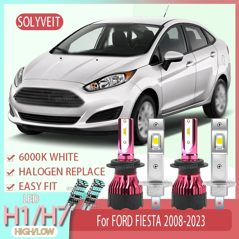 

Newly Upgrade Halogen Replace LED H1 High H7/477/499 Low Beam Bulb For FORD FIESTA 2008 2009 2010 2011 2012 2013 2014 2015-2023