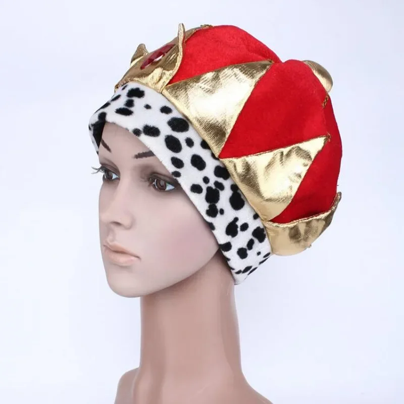 Red Blue Kids adulti King Crown Hat Cap Carnival Party Cosplay Prince cappelli Costume puntelli Decor natale Halloween