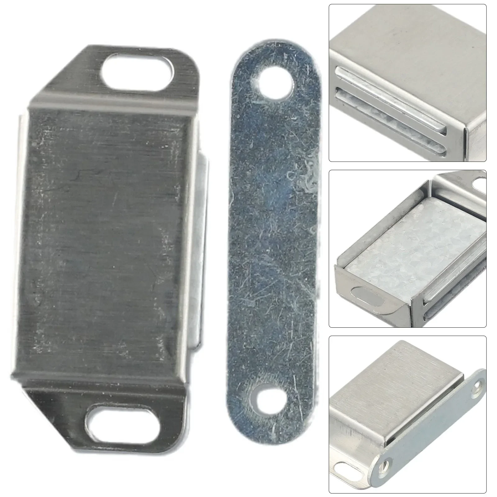 1Pc Stainless Steel Cabinet Magnetic Catch Strong Heavy Duty Cupboard Magnets 53*22*14mm 10KG Furniture Hardware