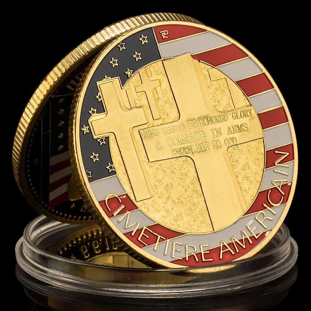 World War II Souvenir Coin 6.6.1944 Omaha Beach Commemorative Coin Normandy Landing Collection Art Gold Plated Challenge Coin