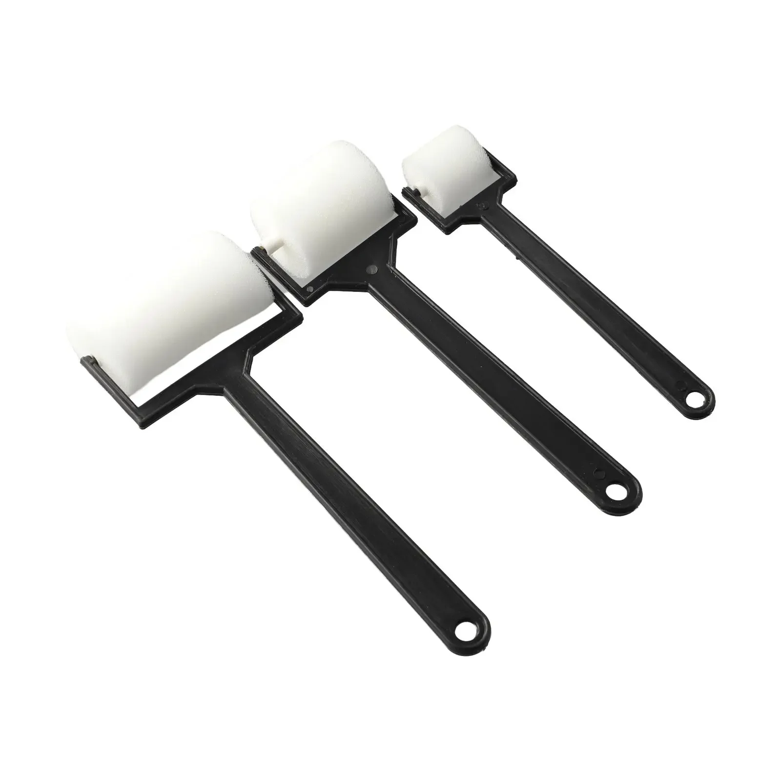 Juego de pinceles de rodillo de pintura de esponja para niños, ligero y fácil de sostener, adecuado para varios proyectos de manualidades, 3 piezas