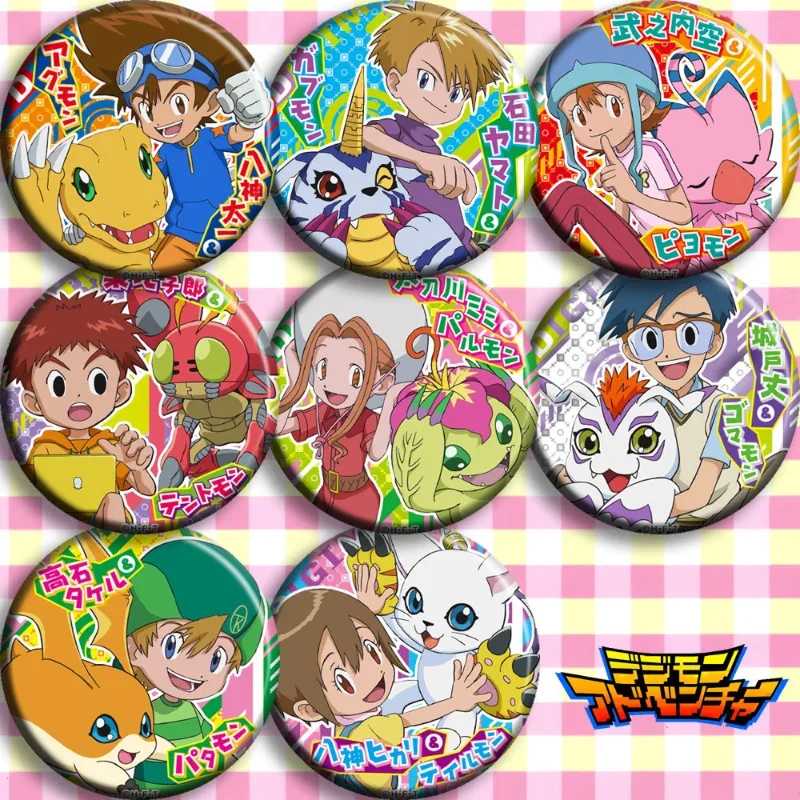 AGUMON Koromon Miyako Popular Anime Badges and 2D Peripherals Anime Lapel Pins for Backpacks Kawaii Brooch for Clothes Jewelry