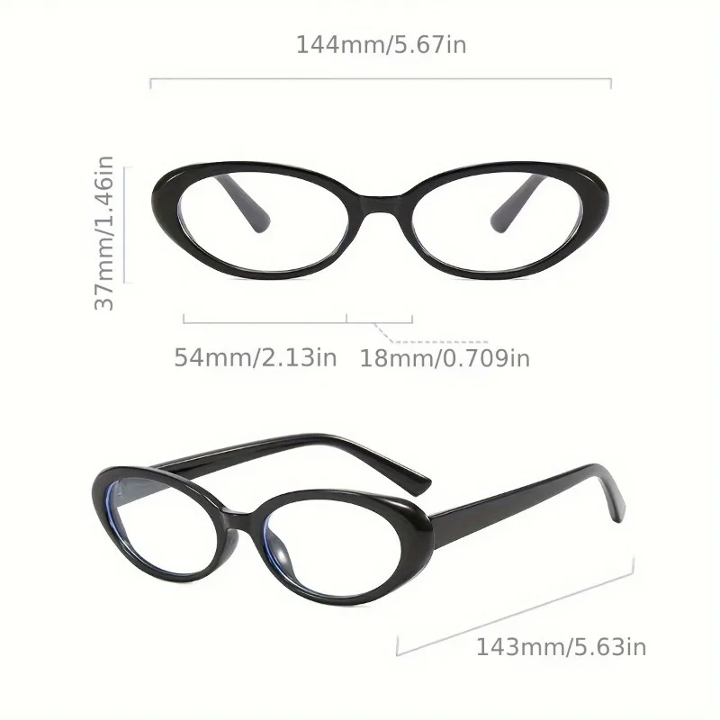 Stylish Women's Retro Oval Glasses, Anti-Blue Light, Ultra-Light Comfortable Frame image 6