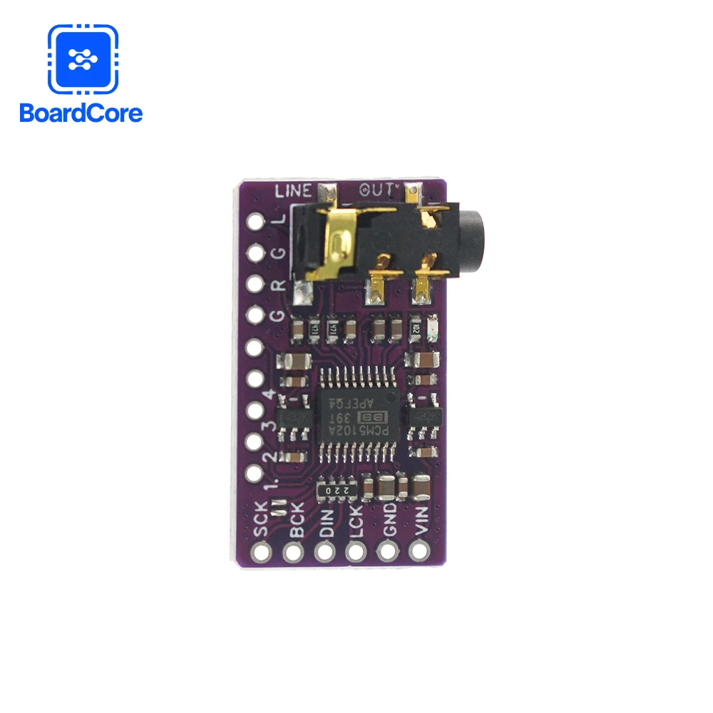 PCM5102 Модуль декодера аудио ЦАП Интерфейс I2S/IIS Плата модуля цифрового аудиоплеера для стереосистемы Raspberry Pi DIY
