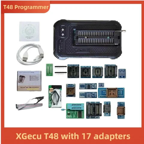 Программатор T48 XGECU V12.25 Поддержка 28 000 микросхем для SPI/Nor/NAND Flash/EMMC BGA153/162/169/100/221 TSOP/SOP/PLCC