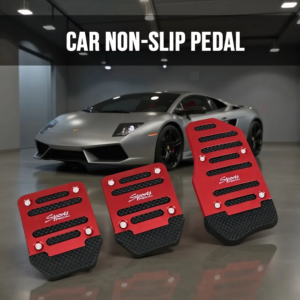

Universal Car Pedal Cover SetAluminum Non-Slip Brake Gas Foot Pad for Automatic Transmission