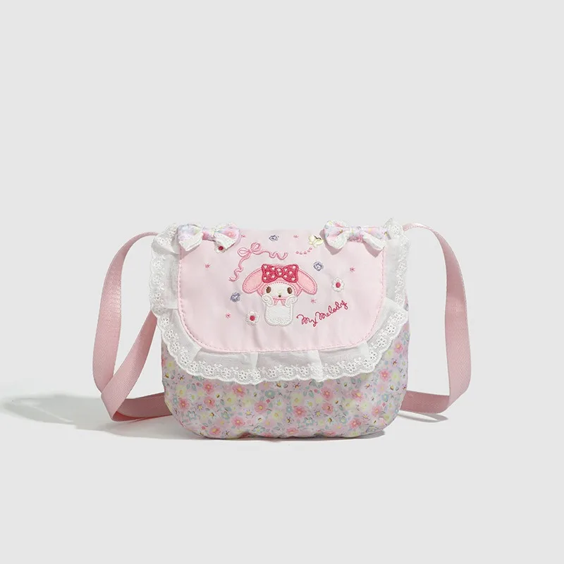 

2025 Japanese Sanrio Kawaii Hello Kitty Crossbody Bag Cartoon MyMelody Shoulder Bag Girl Portable Storage Bag Holiday Gift
