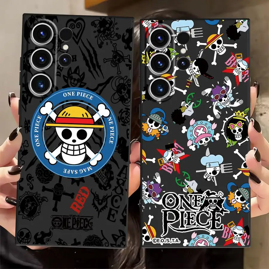 Soft Back Phone Cover Case for Samsung Galaxy S23 FE S25 Ultra S22 S25+ S9 S24 Plus S21 S20 S24+ One P-Piece Zoros Luffys