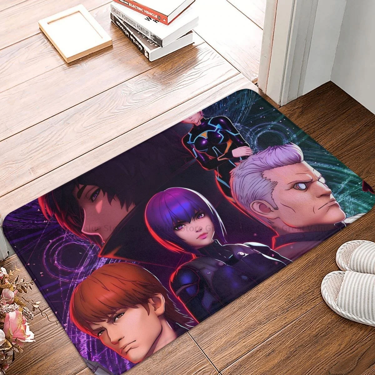 Ghost In The Shell Anime Non-slip Doormat Kitchen Mat Standing Alone Complex Balcony Carpet Welcome Rug Indoor Decor