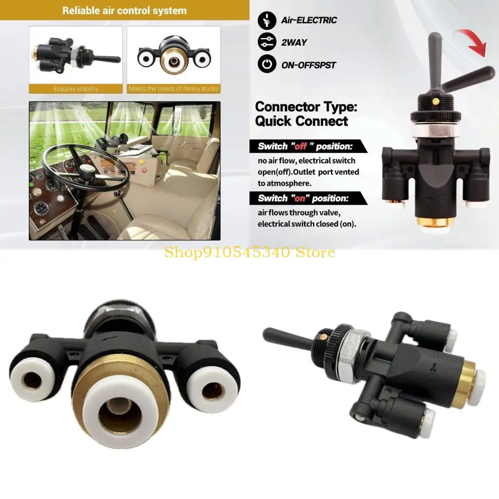 

U2JA 818-0007-000 Air Window Toggle Valves Switches 1/4" Replacements for Peterbilt 379