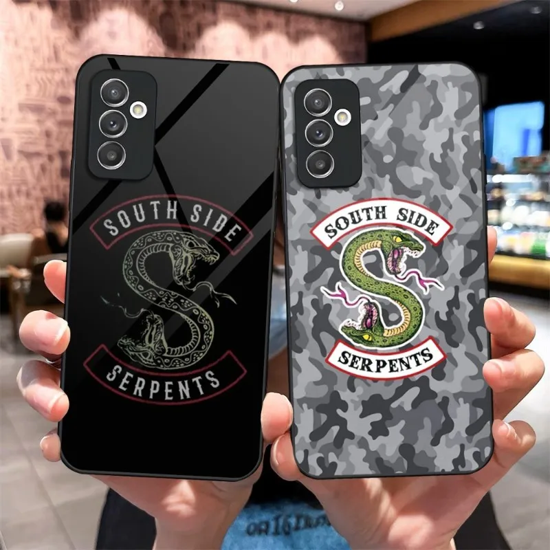 Riverdale Southside Serpent Phone Case Glass For Samsung S22 S21FE S20 Ultra A22 A52 A51 A12 A32 A42 Note 20 10 Pro Plus