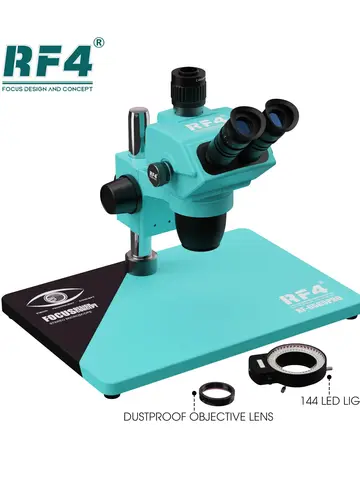 RF-6565PRO HD 삼안 스테레오 현미경 9단 줌 잠금 키, 접안렌즈 조절 가능, 다층 렌즈 먼지 구조