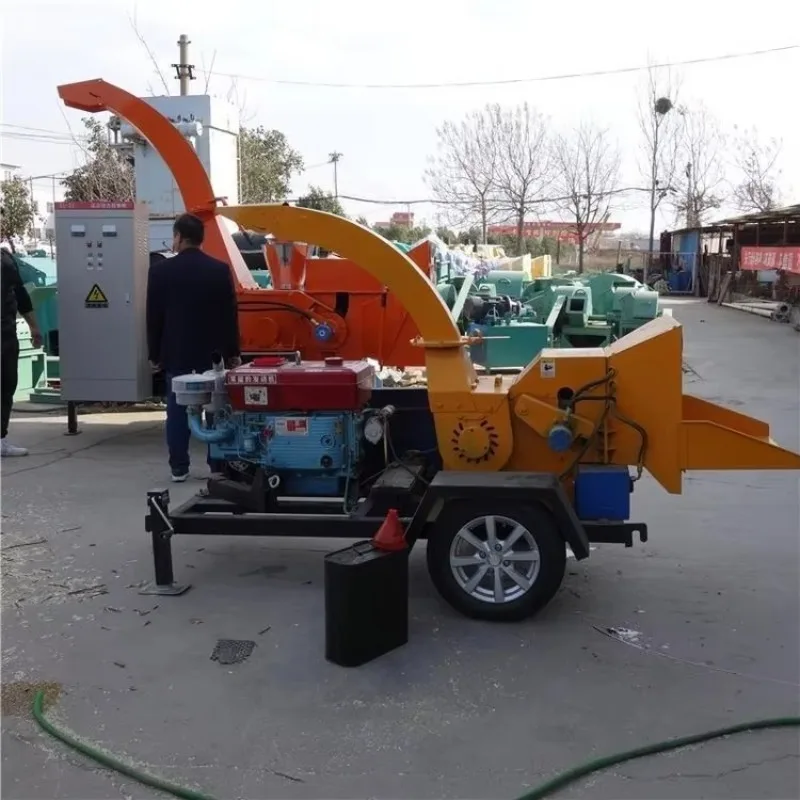 Customized Industrial Motor Wood Chipper & Shredder For Wood Firewood Processing And Tree Stump Grinding In Forestry Industry