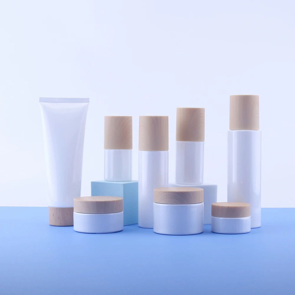 

White Glass Emulsion Refillable Ointment Bottles Empty Cosmetic Jar Pot Eye Shadow Face Cream Container 20ML30ML60ML 50G