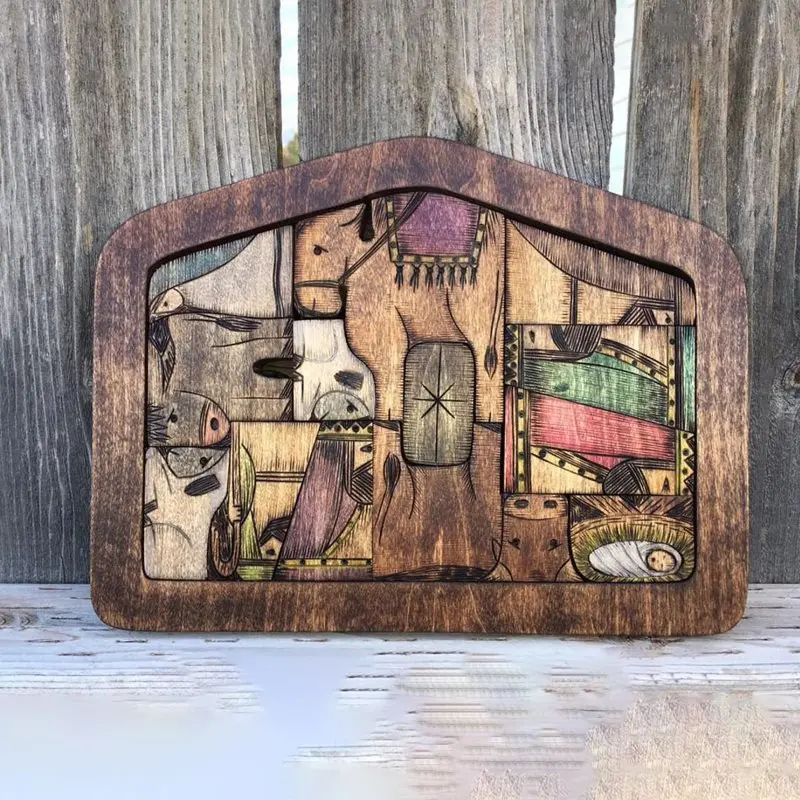 Wooden Jesus Puzzles Nativity Set Nativity Puzzle With Wood Burned Design Jigsaw Puzzle Game For Adults And Kids Desk Figurines