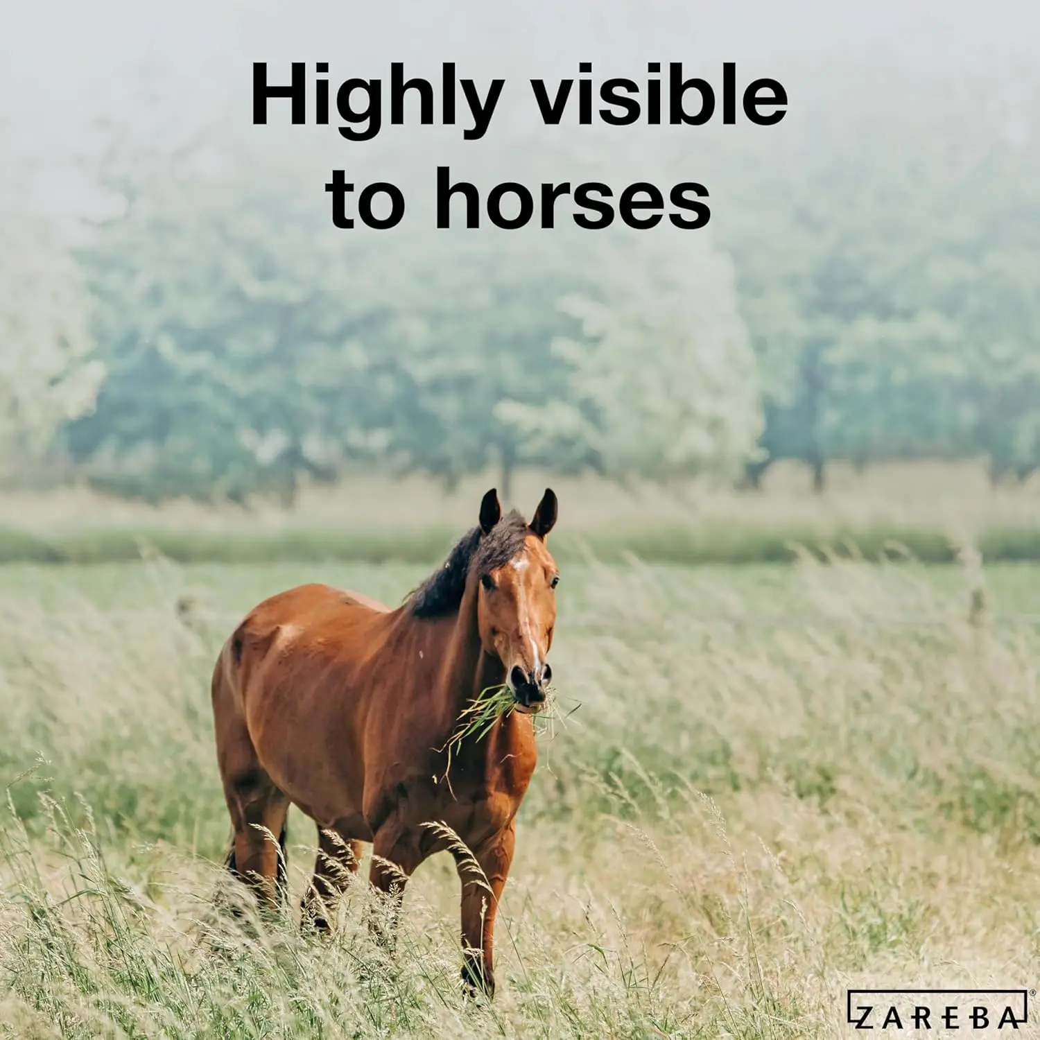 Highly Visible Electric Horse Fence, Polybraid with 4 Tinned Copper Strands, 1000 ft for Horse Enclosure