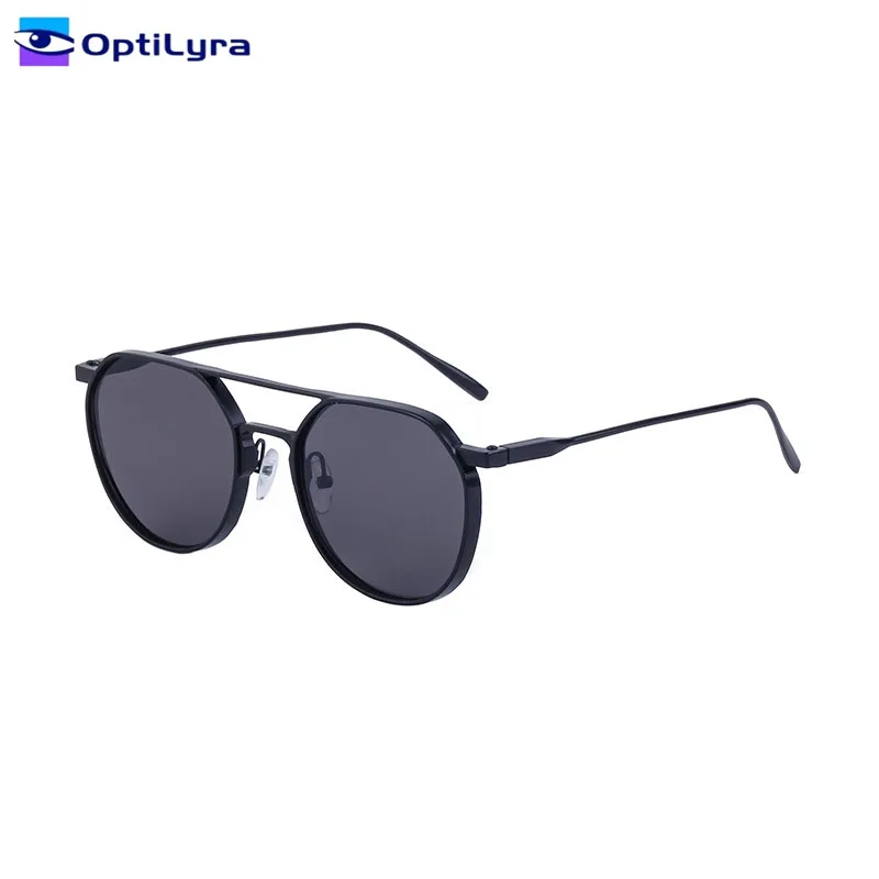 

OptiLyra Brand Men's Metal Frame Polarized Sunglasses Luxury Designer Steampunk Sunglasses UV400 Protection