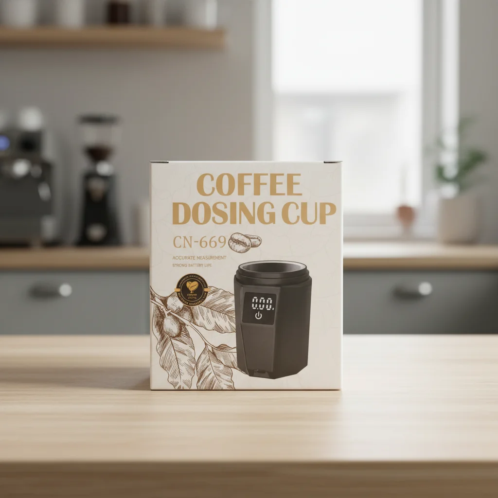 2-in-1 Coffee Dosing Cup Scale, 304SS Liner USB-C Rechargeable Espresso Portafilter Weigh Tool for Beans & Kitchen