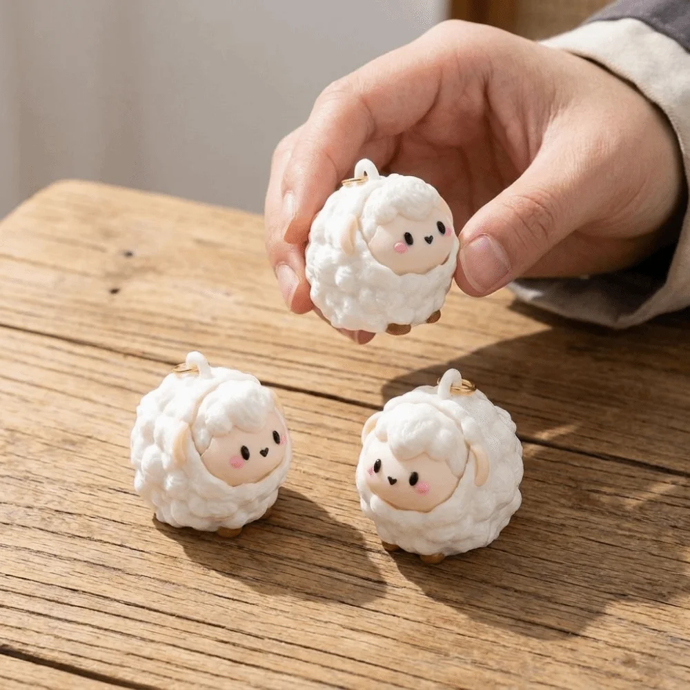 Funny 3D Printed Sheep Fidget Clicker Cute Plastic Fidget Clicker Charm Eco Friendly Fidget Button For Office Desk