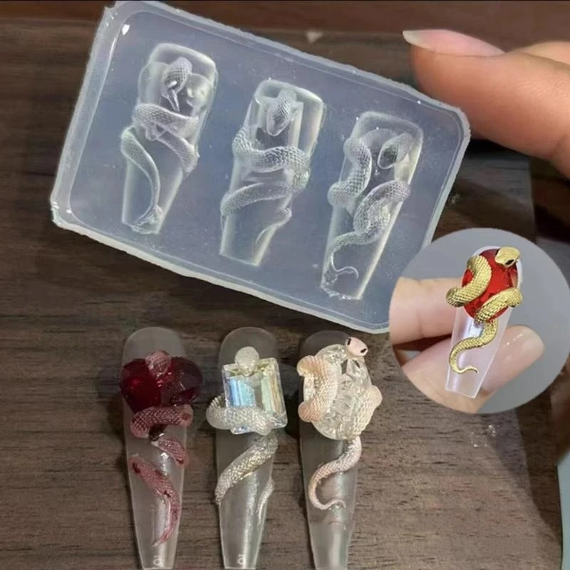 فريدة من نوعها ثلاثية الأبعاد زهرة الورد مسمار الفن صياغة قالب متعدد التصميم ديكور زهرة قالب من السيليكون للحرف الفنية مسمار #4