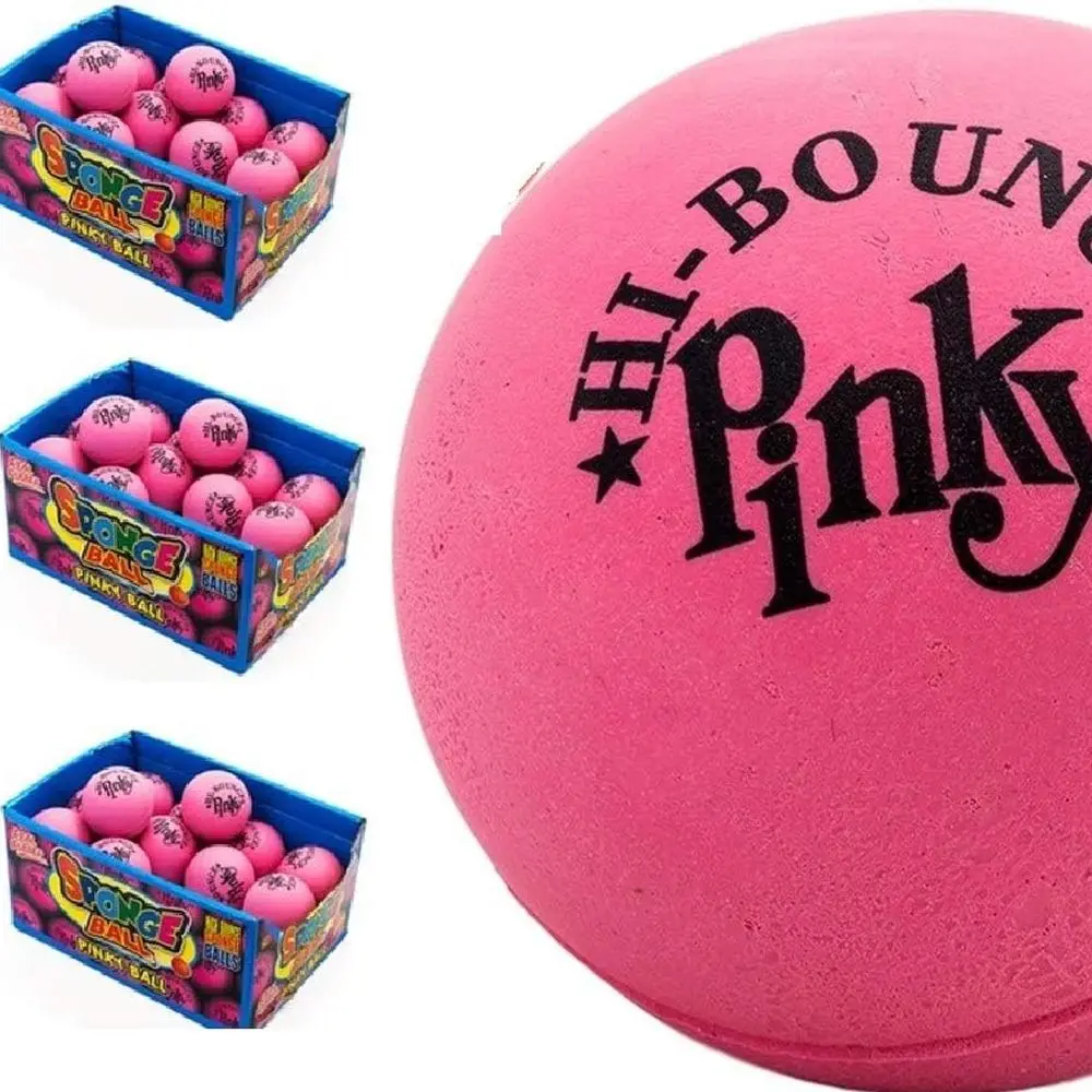 كرة ترتد بينكي (144 عبوة) كرات نطاطة مطاطية لكرة اليد للأطفال. كرة الضغط الوردية الصغيرة. لصالح الحفلات الرياضية الداخلية والخارجية