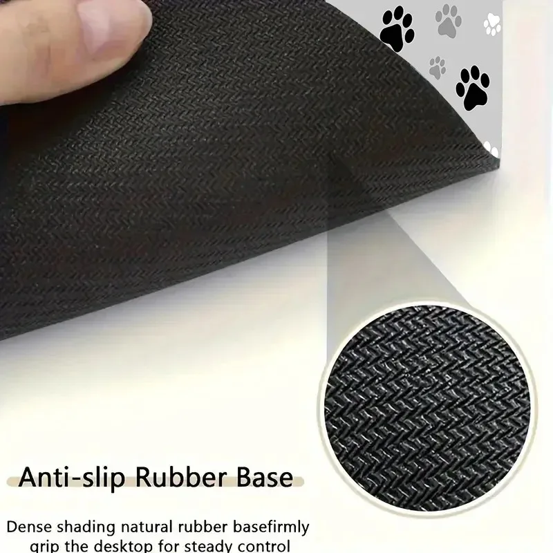 Pet Absorbent Feeding Mat for Dogs Amp Cats Leak Proof Easy Clean Multi-Purpose Dog Paw Print Design Washable Pet Supplies