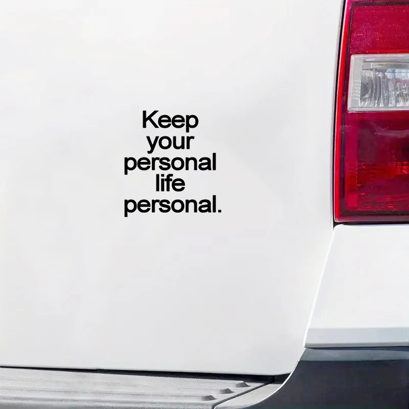 Keep Your Personal Life Personal, Mirror Makeup Mirror Stickers, Car Sticker, Car Window Decoration, Vinyl Sticker
