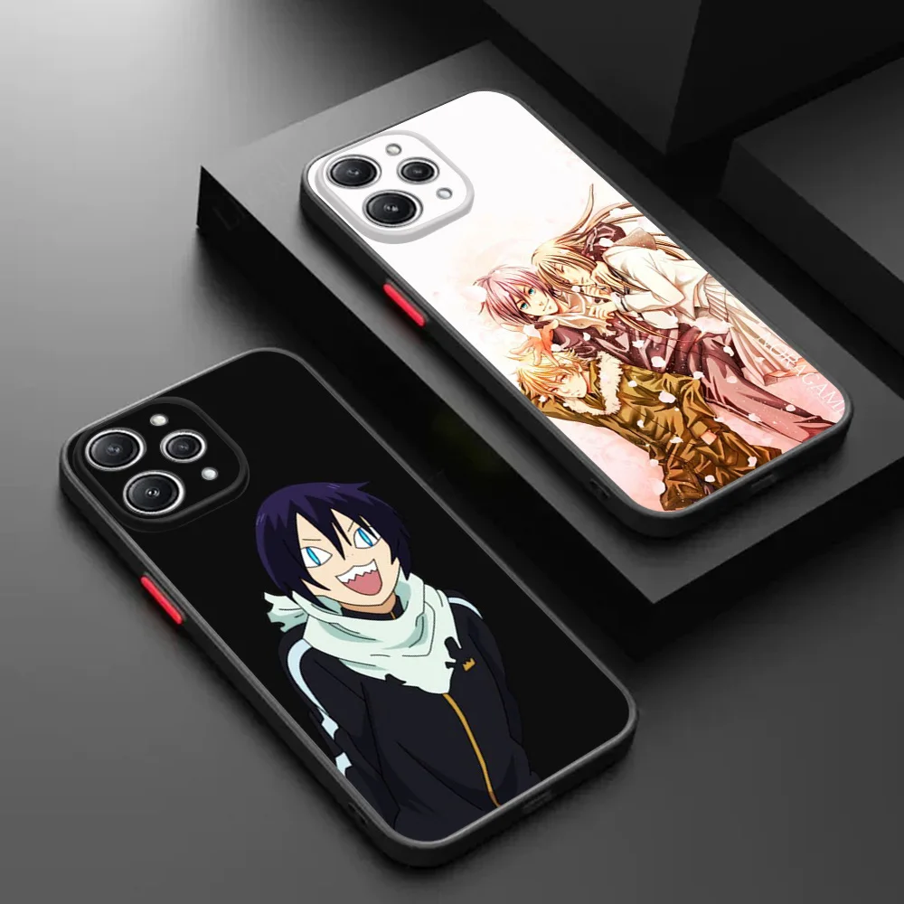 Cases For Xiaomi Mi 9T Pro 10T Redmi Note 10 9a 9c 10a 10c 9s 10s 7 8 t Noragami Yato Anime Frosted Translucent Funda Phone Case