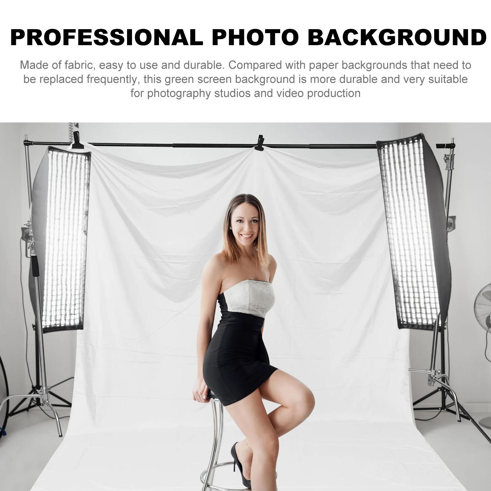 

Photography Background Cloth Decor Scene Supplies Backdrop Fabric Layout White Simple