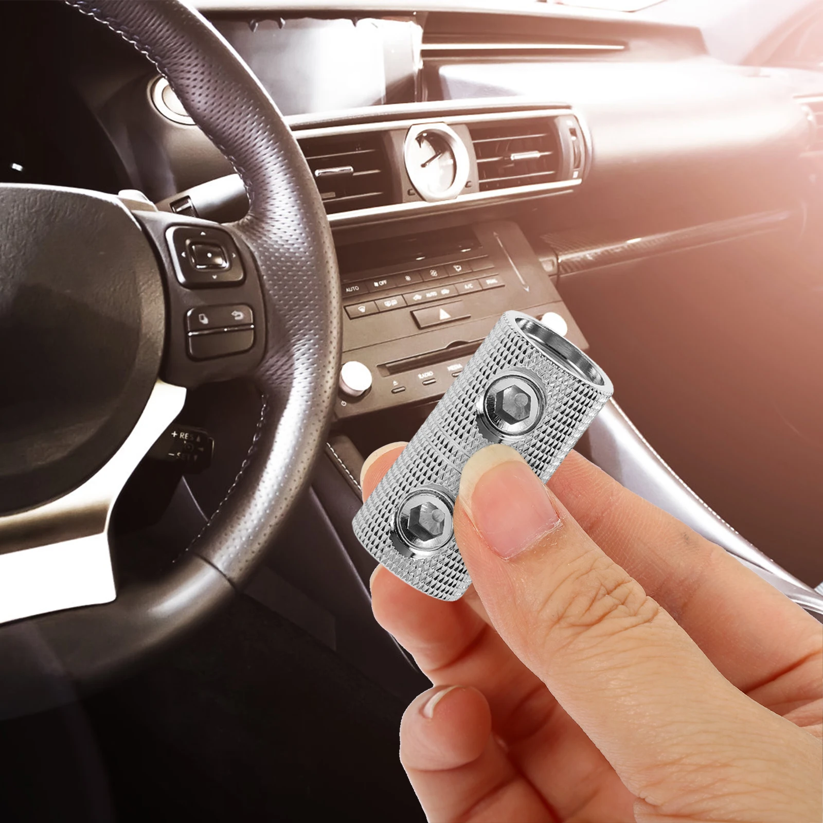 

2Pcs 0Ga Brass Butt Splice Connectors Small Lightweight for Extending Joining Wires in Cars Butt Splice Connector